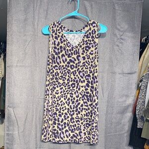 Leopard Print Sleeveless Nightgown